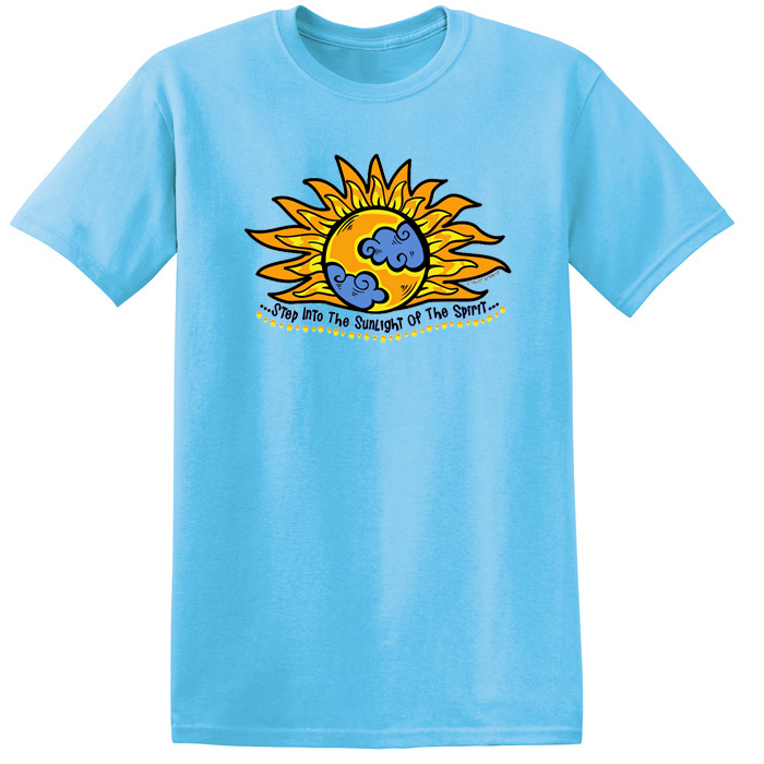 Into The Sunlight Tee - Sky Blue - Click Image to Close